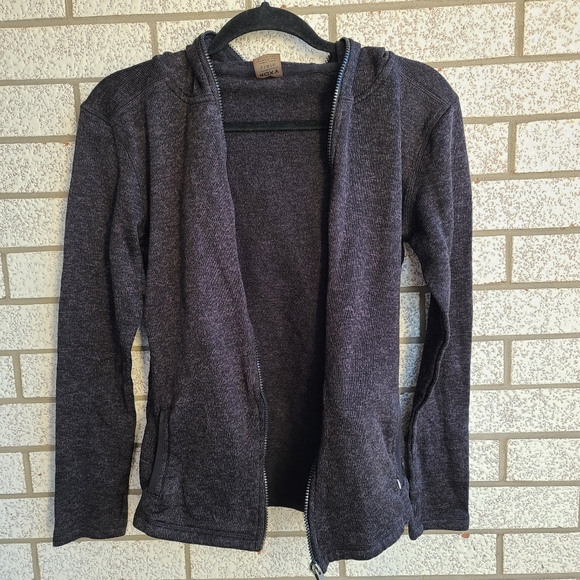 ROXY Dark Grey Hoodie With Zipper - Picture 6 of 14